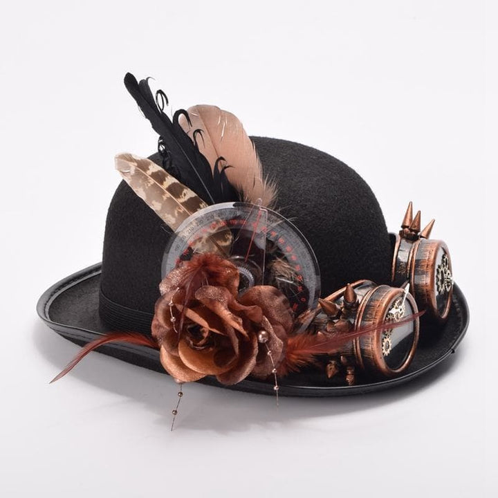 Steampunk feather hat