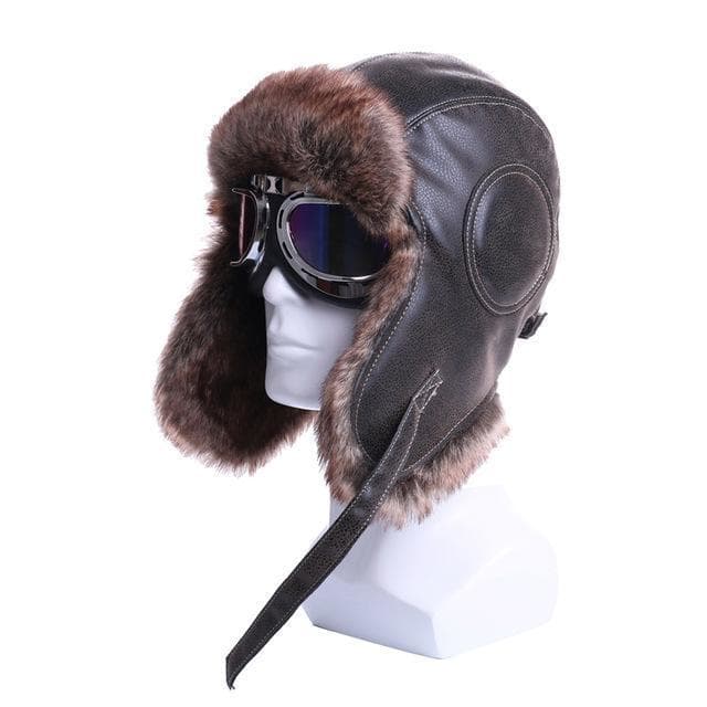 Steampunk Aviator Chapka hat