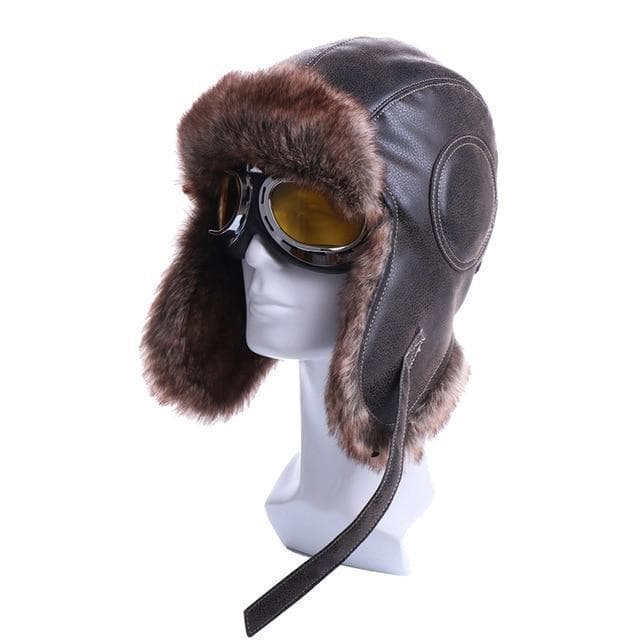 Steampunk Aviator Chapka hat