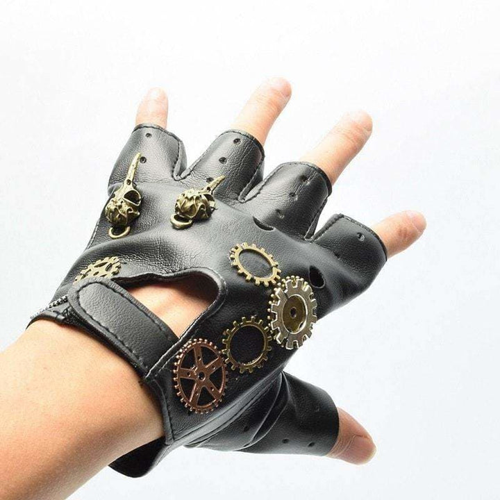 Steampunk biker gloves