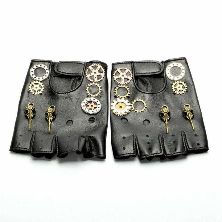 Steampunk biker gloves