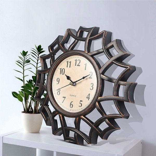 Steampunk geometric wall clock