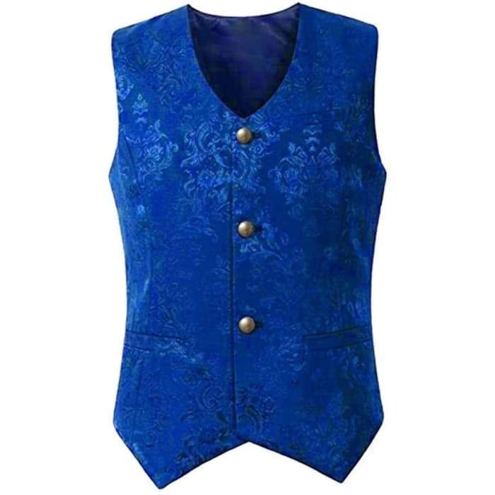 Electric blue steampunk vest