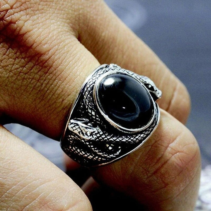 Silver Snake Steampunk ring