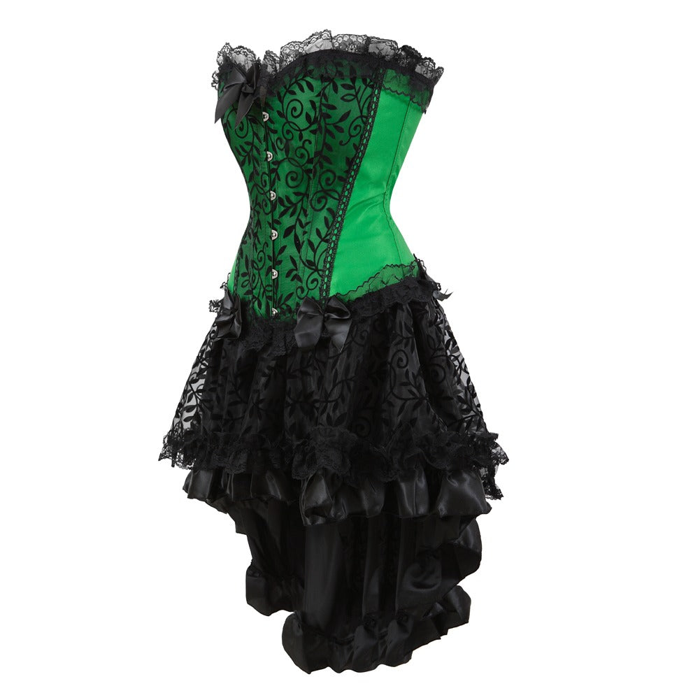 green steampunk dress