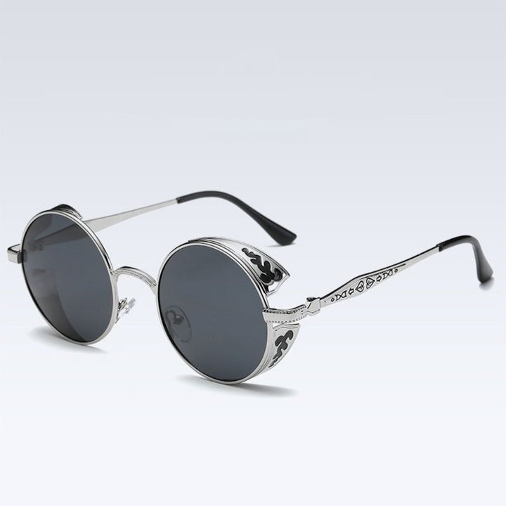 grey steampunk glasses