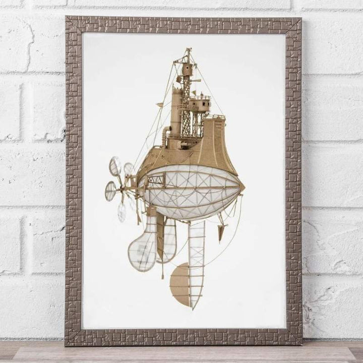 Imaginary Steampunk vessel wall art