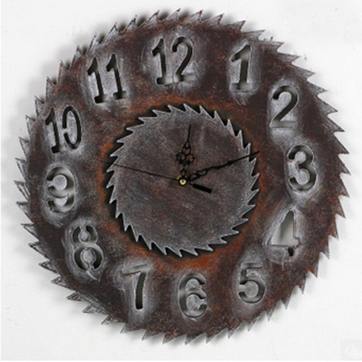 Saw shape steampunk clock