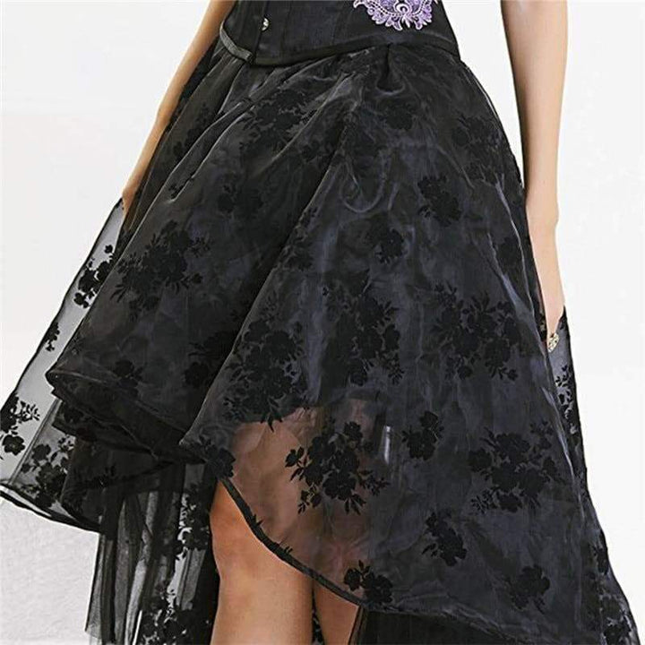 Vintage flowers steampunk skirt