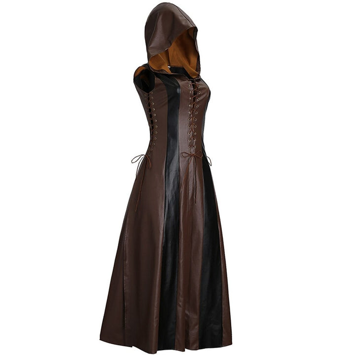 Steampunk medieval hooded costume