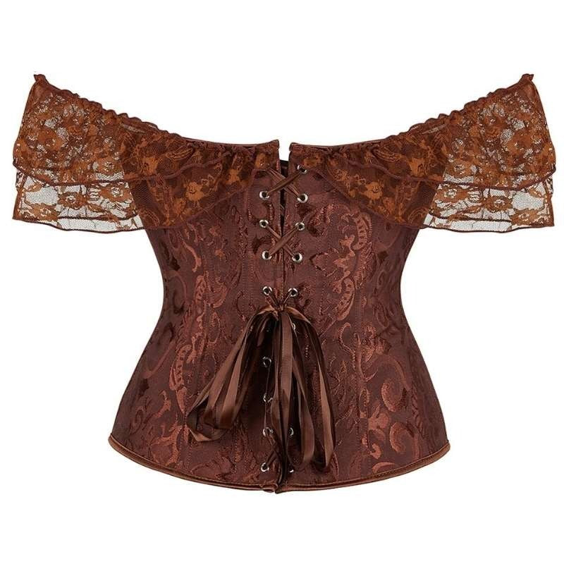 off shoulder steampunk corset