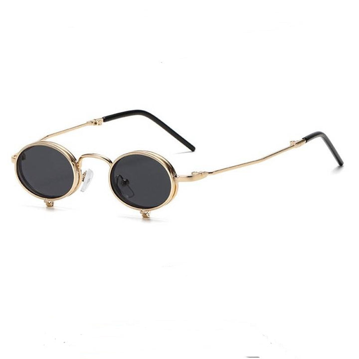 oval steampunk sunglasses dark lens