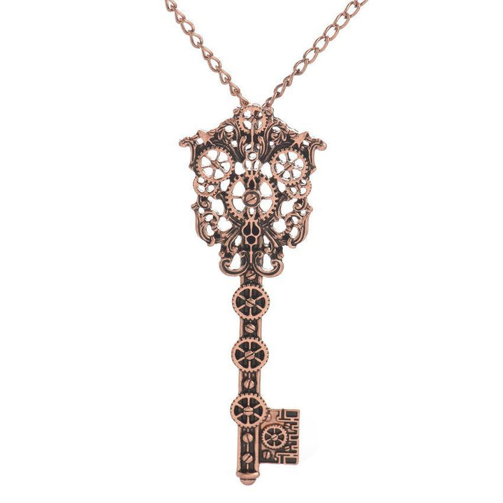 Steampunk necklace with key