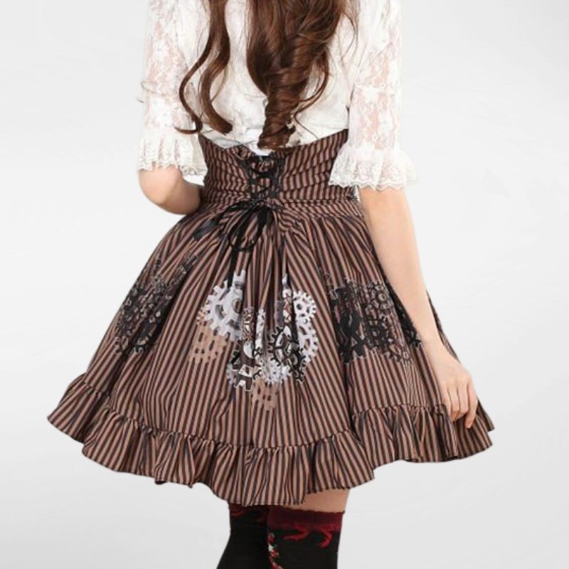 steampunk skirt with prints