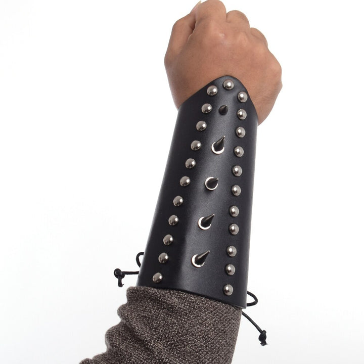 Black rivets wristband armor