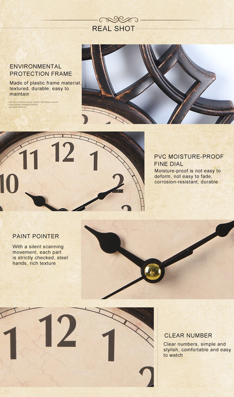 Steampunk geometric wall clock