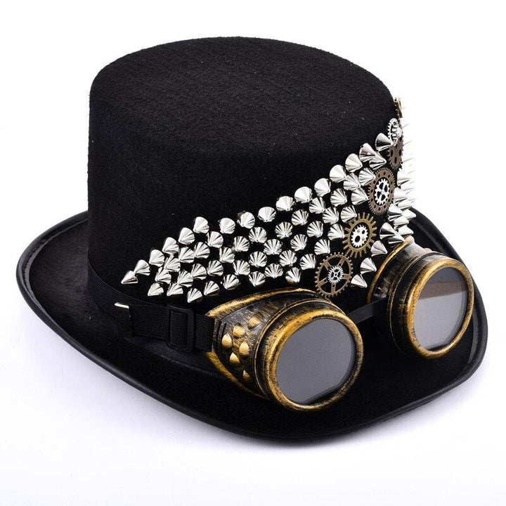 Steampunk rivet and spikes hat