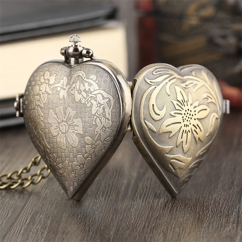 Heart-shaped Steampunk pocket watch