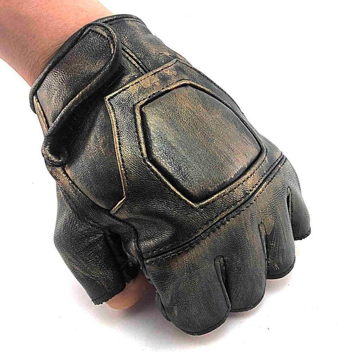 Steampunk vintage gold gloves