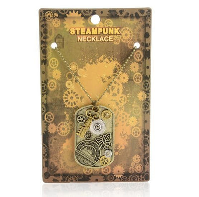 steampunk necklace with packaging