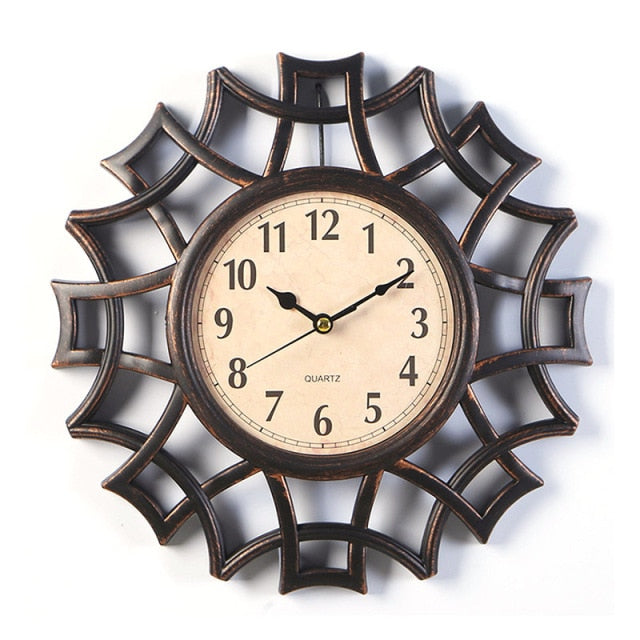 Steampunk geometric wall clock