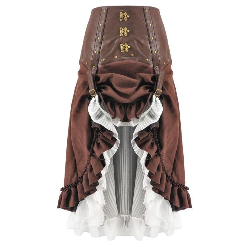 Steampunk ruffled skirt