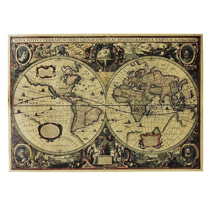 vintage world map