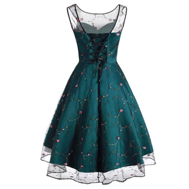 Embroidered Flowers Steampunk dress