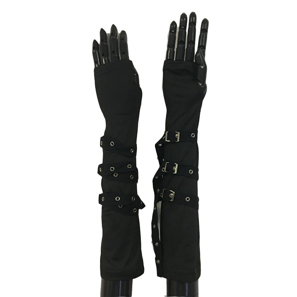 Steampunk gloves with metal buckles