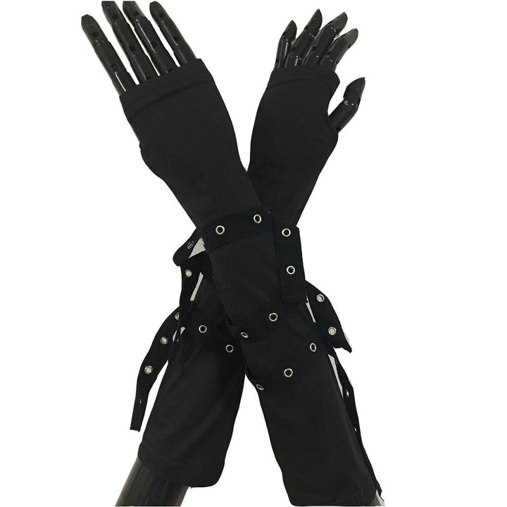 Steampunk gloves with metal buckles