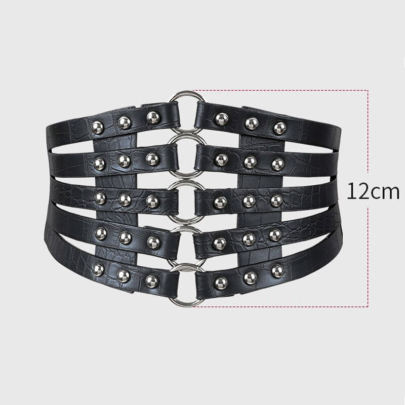 Steampunk 5 straps belt