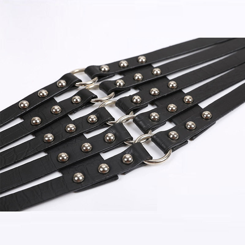 Steampunk 5 straps belt