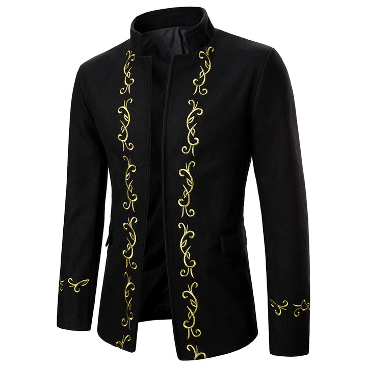 Steampunk gold embroidery jacket