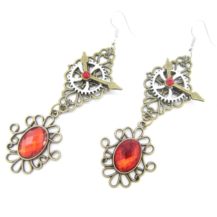 Steampunk retro earrings