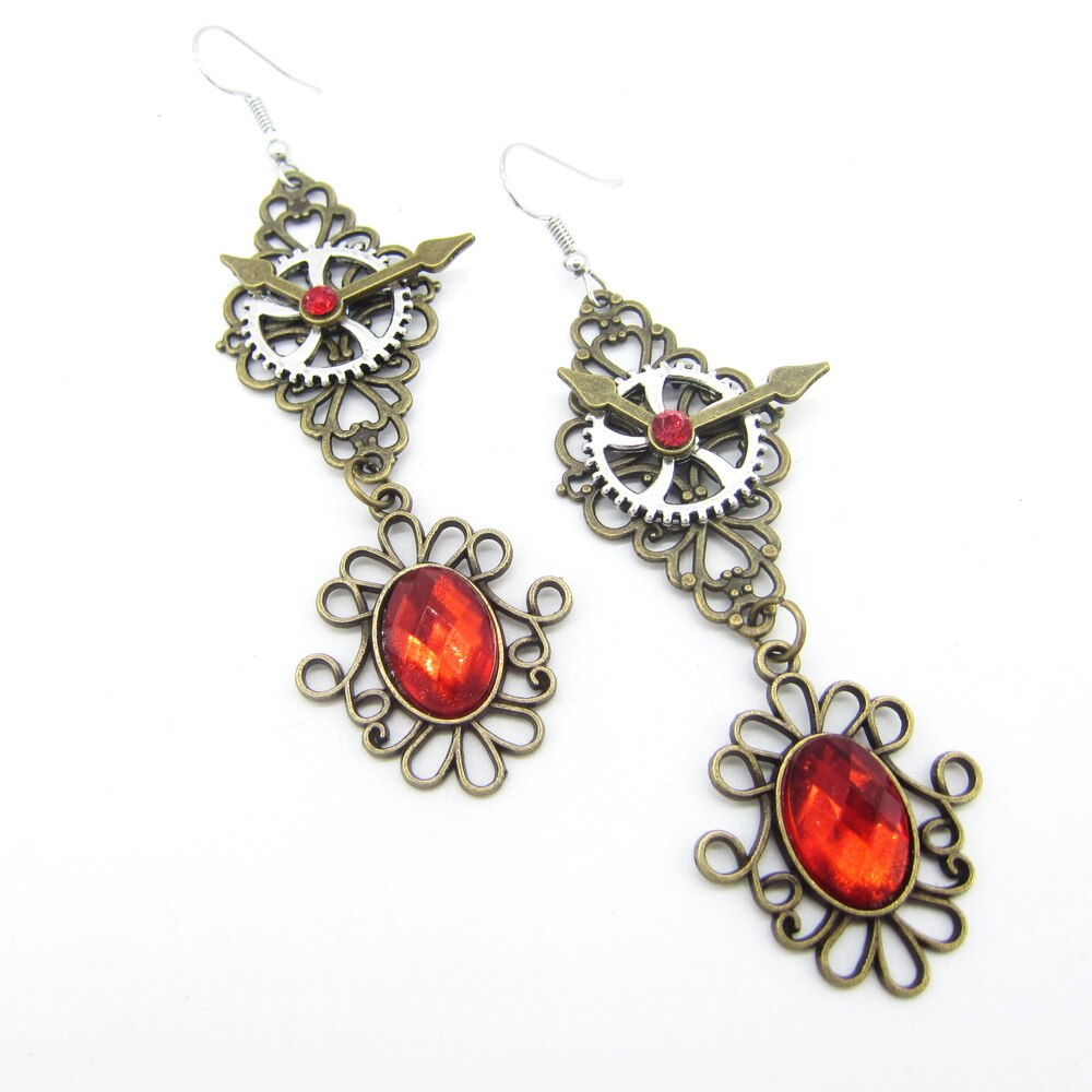 Steampunk retro earrings