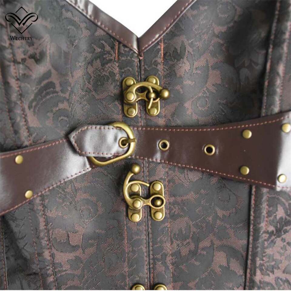 Steampunk jacquard corset with details