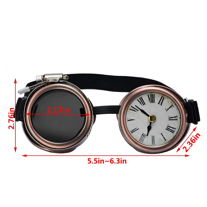 Steampunk clock goggles