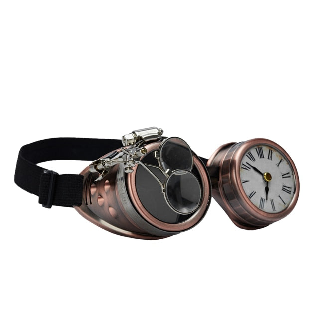 Steampunk clock goggles