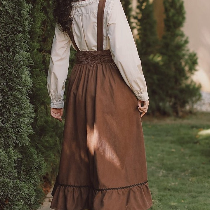 Steampunk suspender skirt