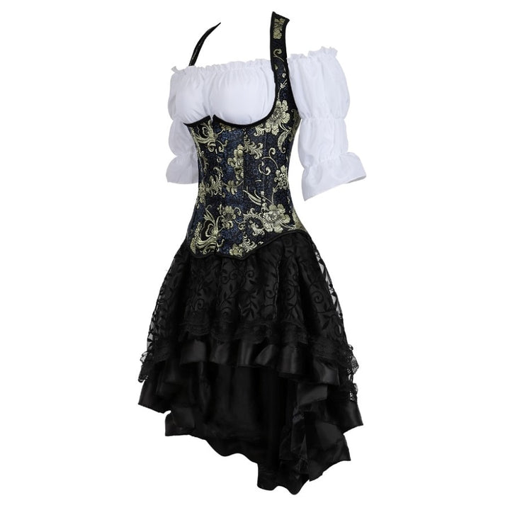 Steampunk floral pattern costume