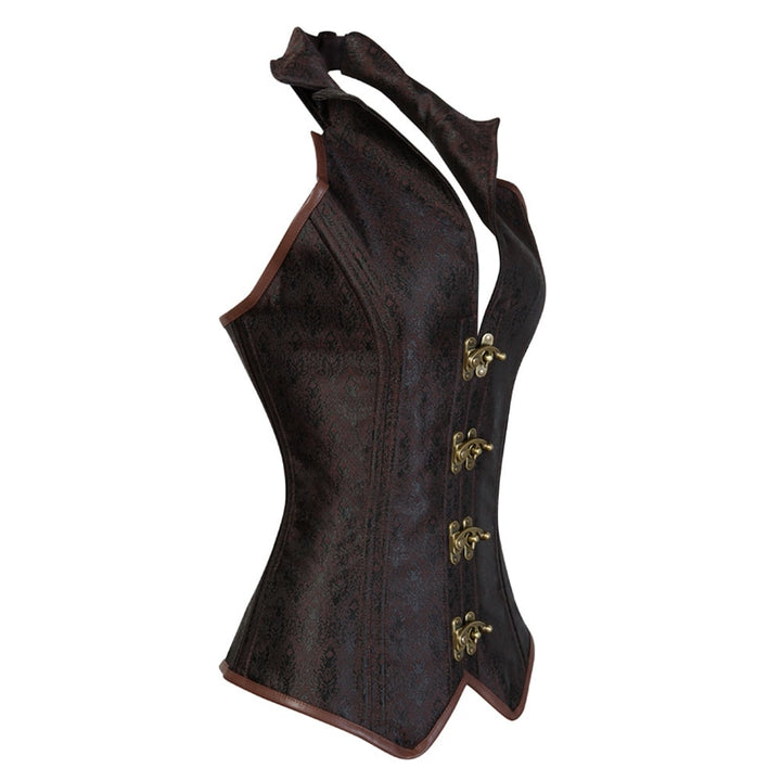 Steampunk jacquard halter corset