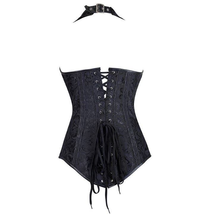 Steampunk jacquard halter corset