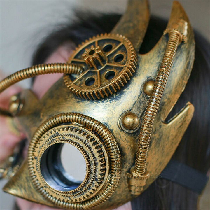 Steampunk half face mask