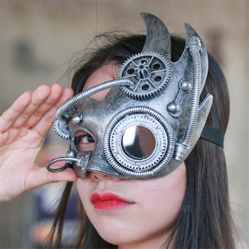 Steampunk half face mask