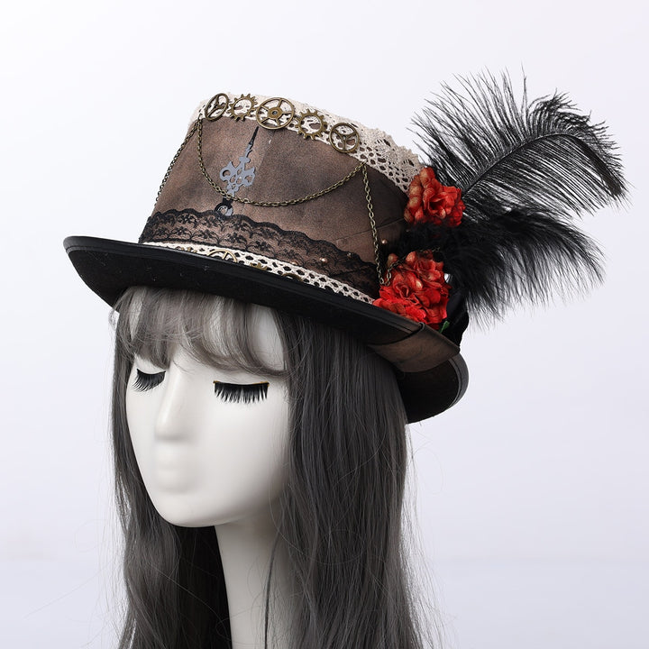 Feather Steampunk Halloween Hat