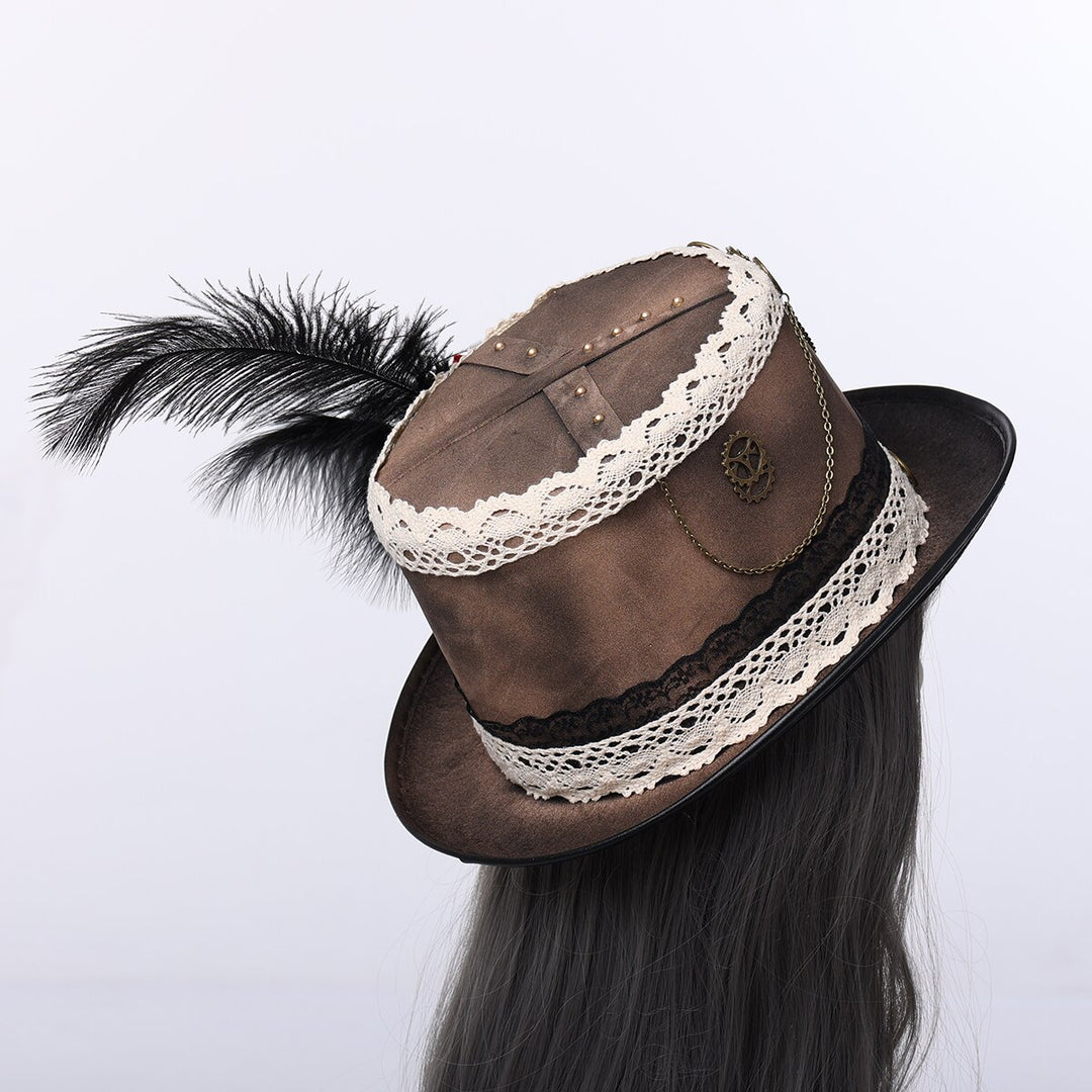 Feather Steampunk Halloween Hat