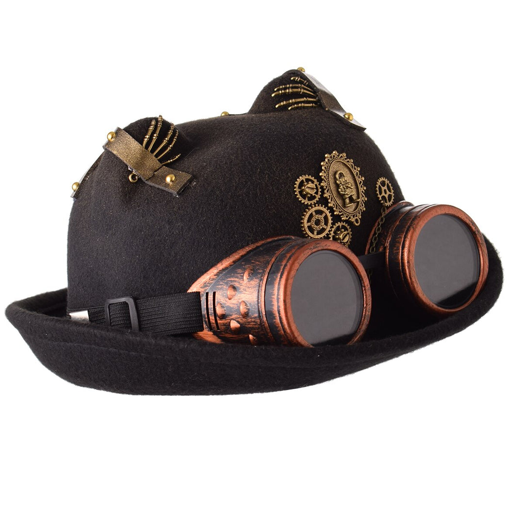 Steampunk cat top hat