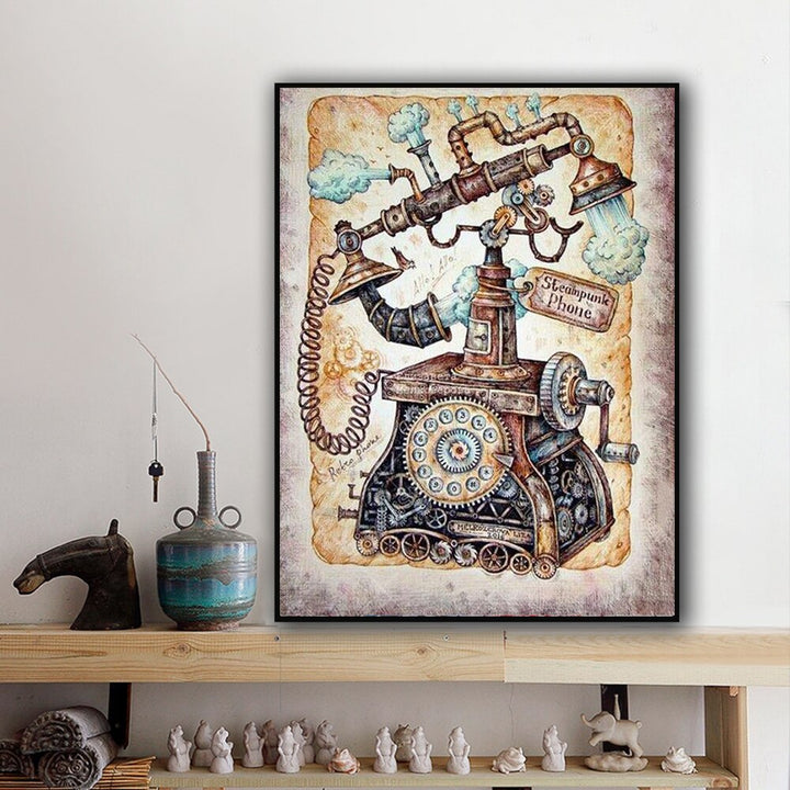 Vintage Steampunk phone wall art