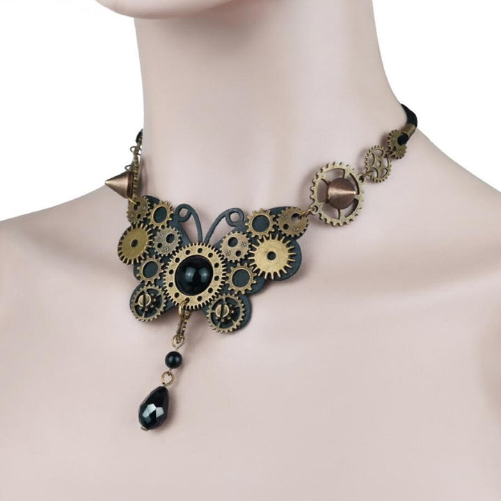 Steampunk butterfly Choker