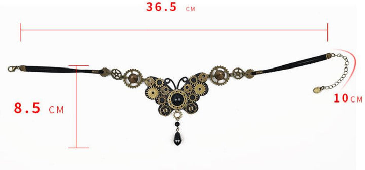 Steampunk butterfly Choker